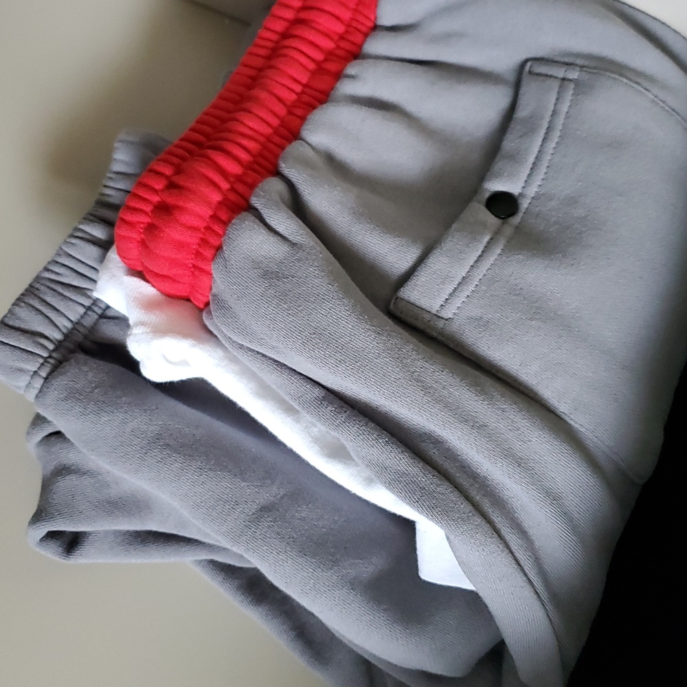 Set Full Send Gray and Red Sweatpants And Tshirt Free